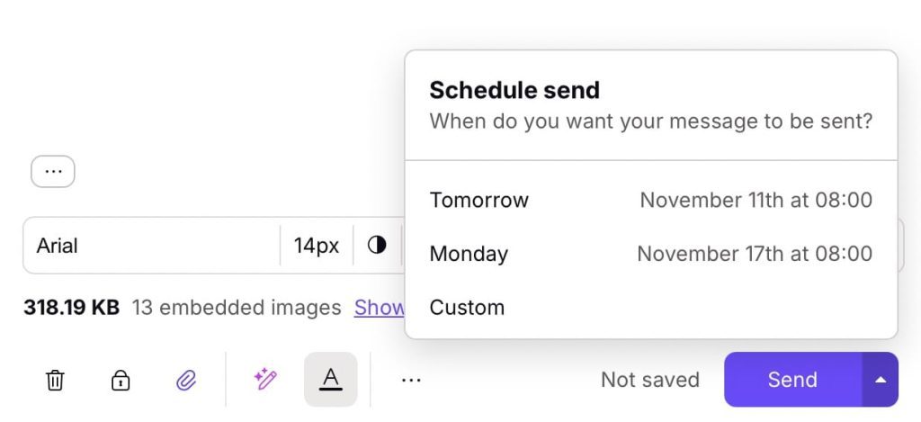 Proton Mail Schedule